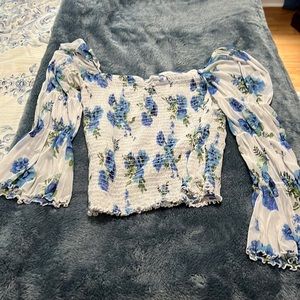 Smocked Top with Blue accents from Venus